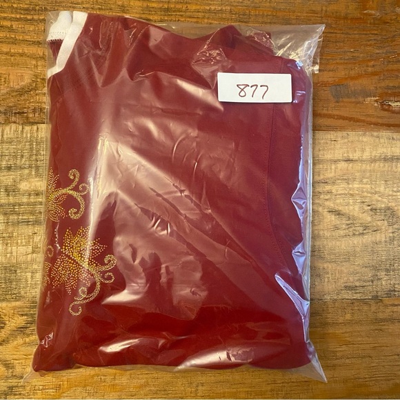 Trilllogy Fall studded  Snowman Winter Grandma Crew Pullover Sweatshirt Large - Picture 10 of 10